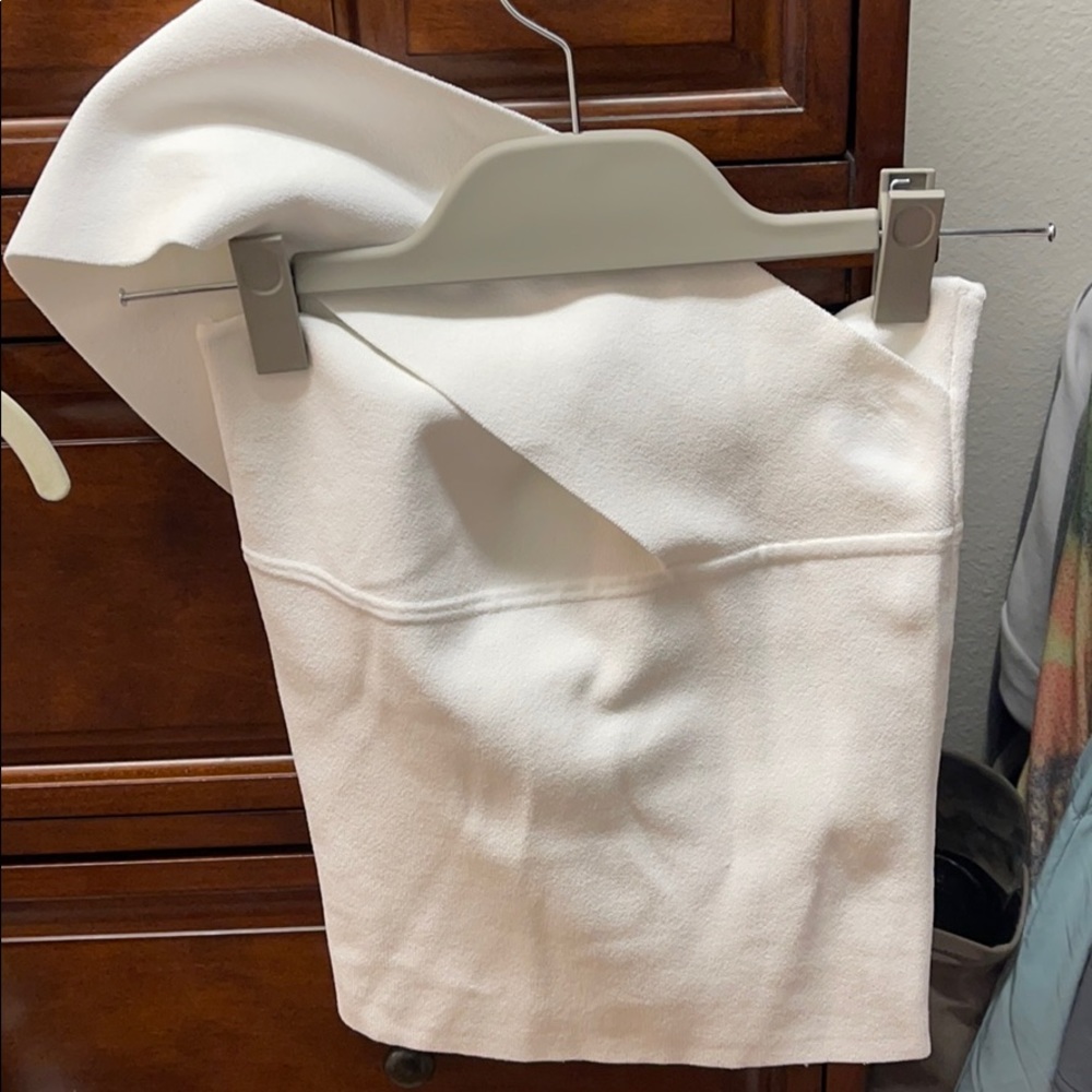 One sleeve white tube top